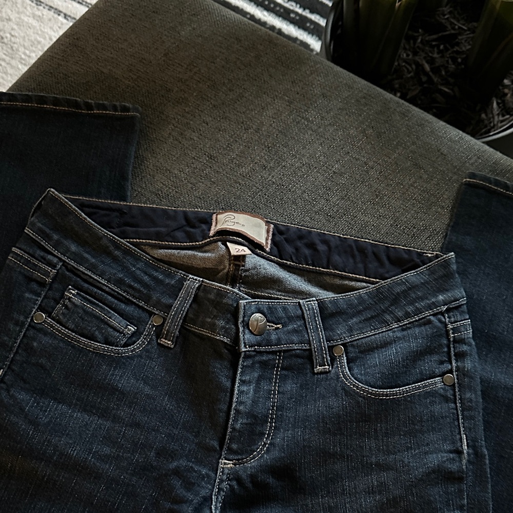 PAIGE Dark Blue Skinny Jeans - Picture 5 of 7